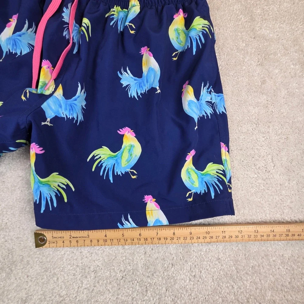 Chubbies Swim Trunks‎ Mens XL Blue Rooster Fowl Play 5.5